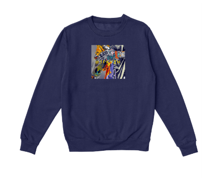 Navy Blue Long Sleeve Essential Sweatshirt